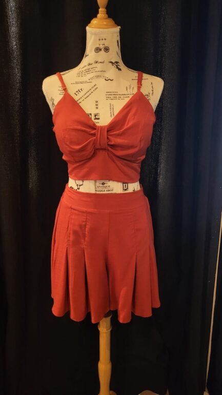 Conjunto Short e Cropped Laranja M